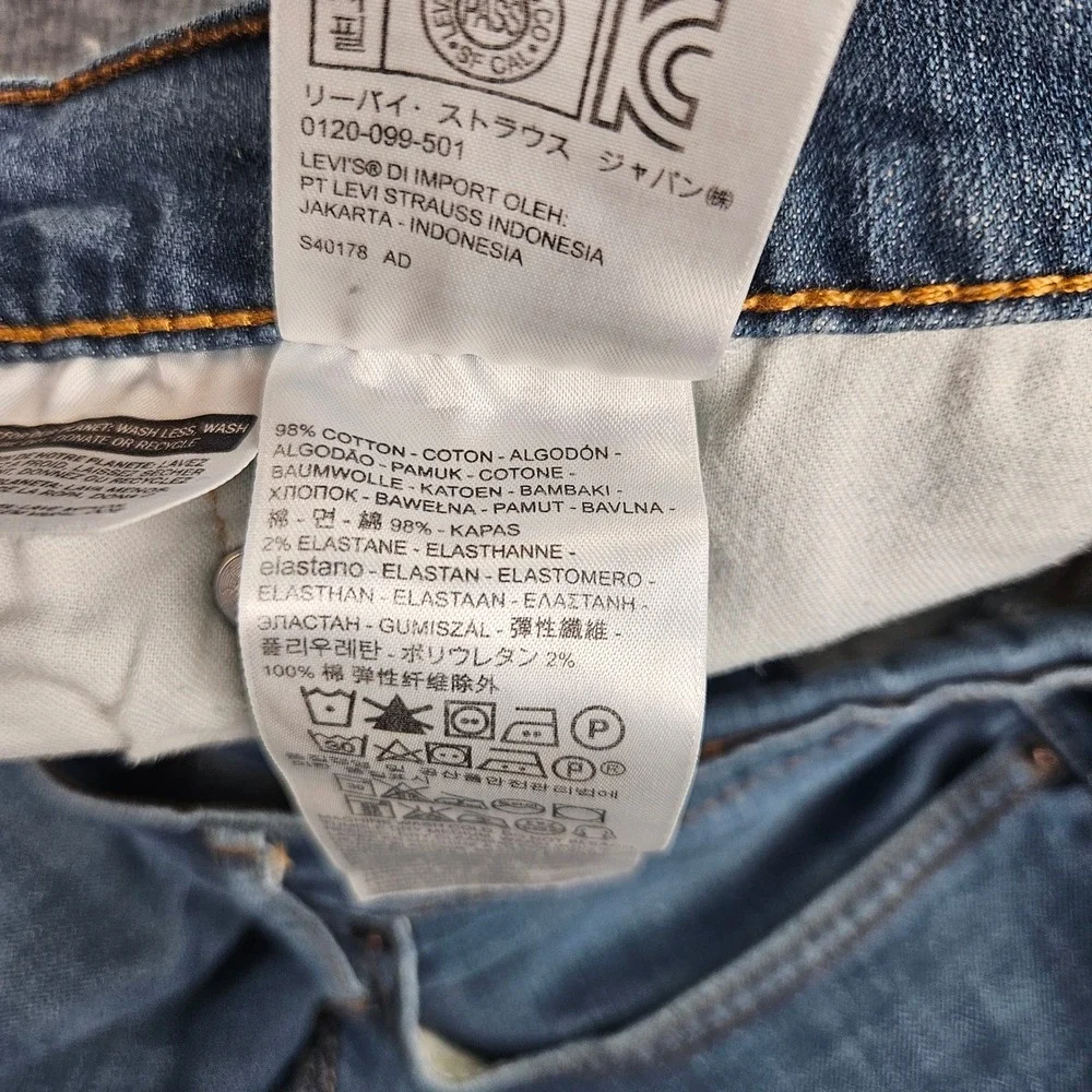 Levis 541 Jeans Men's 42x36 Athletic Taper Dark Wash Stretch Denim Casual Blue